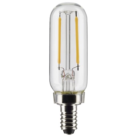 2.8 Watt T6 LED Lamp, Clear, Candelabra Base, 90 CRI, 2700K, 120 Volts